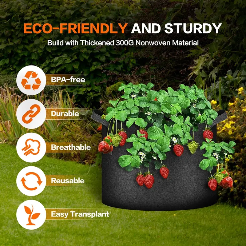 Thickened Non-Woven Grow Bag with Handles-6