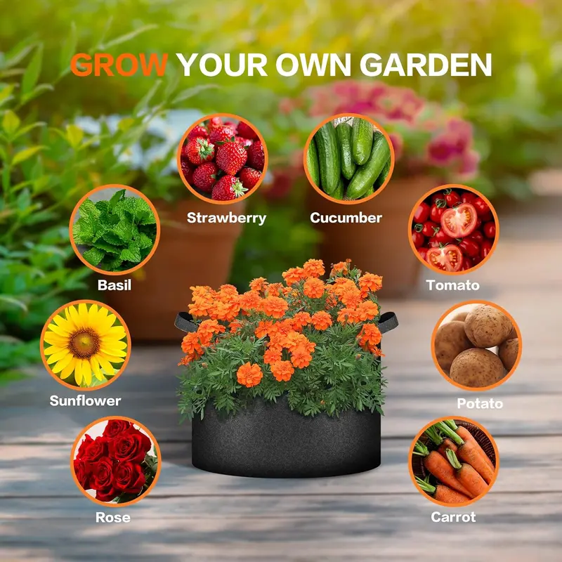 Thickened Non-Woven Grow Bag with Handles-13