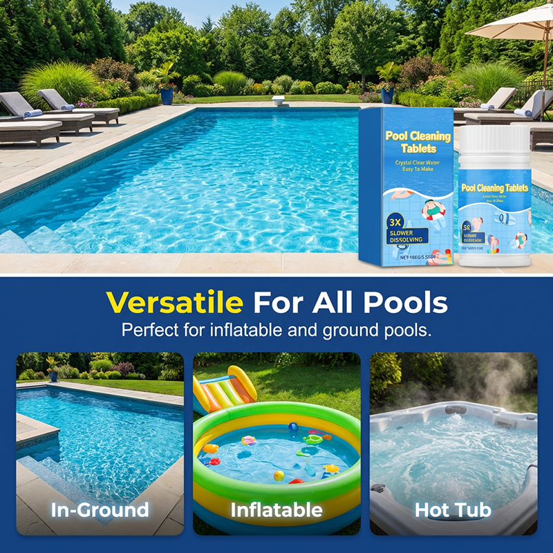 🏠 Home Essential 🌸 Pool Cleaning Tablets for Crystal Clear Water-4