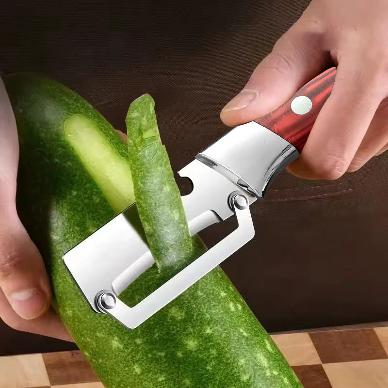 🍺Thickened Stainless Steel Multi-Peeler – Heavy-Duty, Wide Blade, Bottle Opener-1