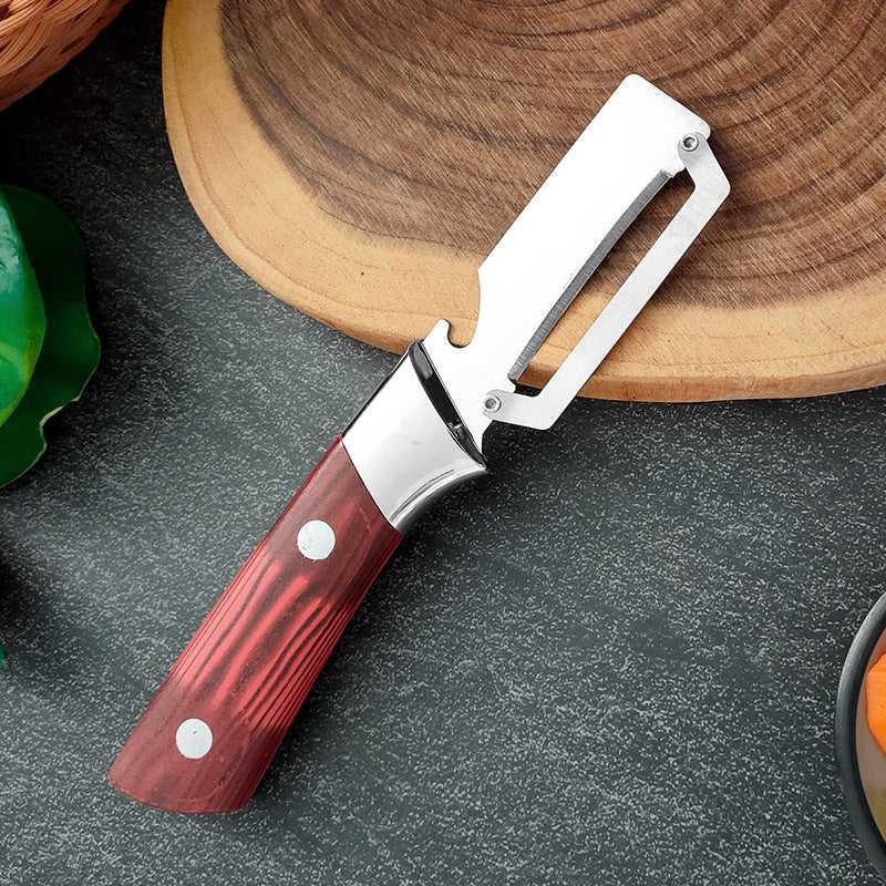 🍺Thickened Stainless Steel Multi-Peeler – Heavy-Duty, Wide Blade, Bottle Opener-10