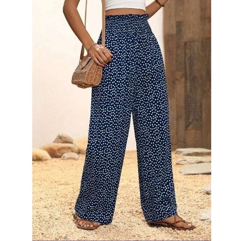 ⏳Limited-time 50% off⏰Women's Smocked High Waist Wide Leg Pants👖-10