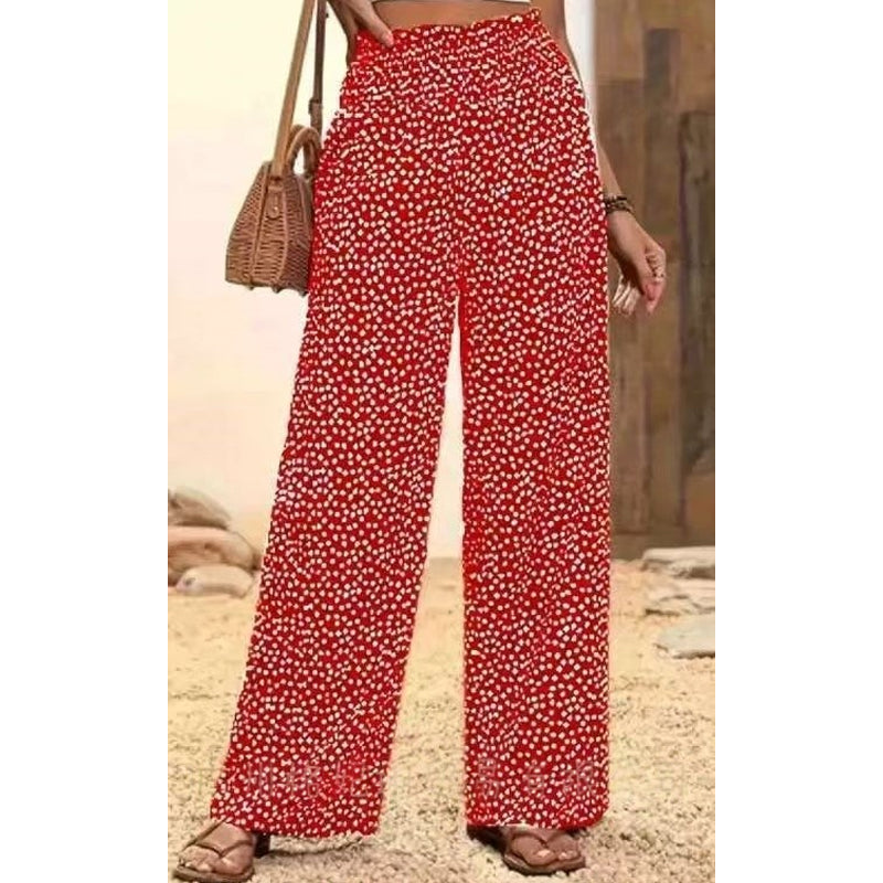 ⏳Limited-time 50% off⏰Women's Smocked High Waist Wide Leg Pants👖-13