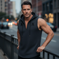 🏋️‍♂️ 50% OFF NOW! 💪 Men's Sleeveless Workout Hoodie Tank – V-Neck & Integrated Hood 🔥-5