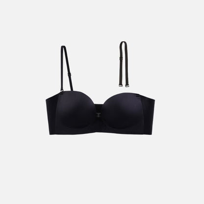 💖LUCKMEEY Womens Strapless Front Closure Bra Push Up Lift Bra Padded Add Cup✨
