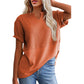 ☀️ Women's Casual V-neck Patchwork Short-Sleeved Shirt-，A Must-Have Top For Easy Everyday Looks