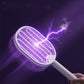 50K+ SOLD! 🏆 2‑in‑1 Foldable Mosquito Swatter – Manual zap + UV auto trap. USB rechargeable, folds flat for storage. Sleep bite‑free tonight!