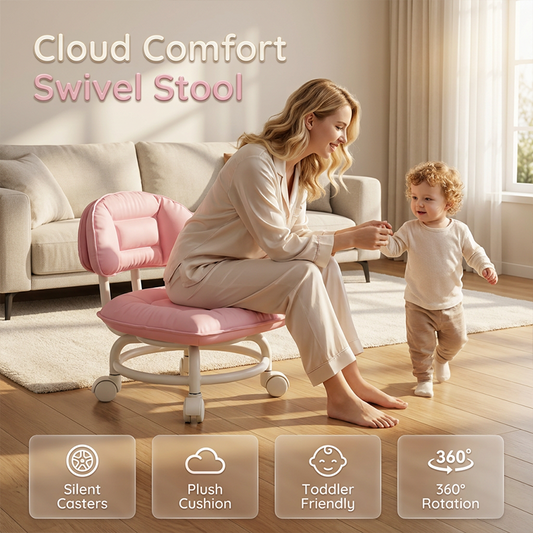 🪑Limited-Time Offer ! ⏰ Rolling Low Stool with Backrest – Padded seat & silent casters – Perfect for workshops, garages or studios – comfortable and mobile 🛠️✨