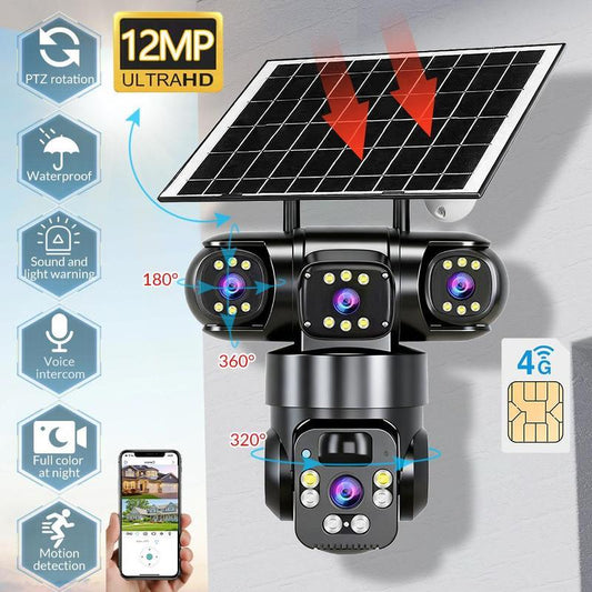 ⏳ LIMITED-TIME ! ⏰6K 9MP Outdoor Wi-Fi Security Camera | 10x Zoom, 3 Lenses, 360° PTZ | IP66 Waterproof, Color Night Vision, Two-Way Audio, Motion Tracking