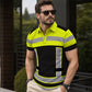 📢 LIMITED TIME! 👕 Men's High Visibility Reflective Short Sleeve Shirt – Neon Blocks & Athletic Fit Cut ⏰