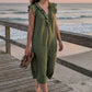 🥳SUMMER HOT SALE🥳💞50K+ SOLD!💥👗Women's Casual Sleeveless V-Neck Ruffle Dress