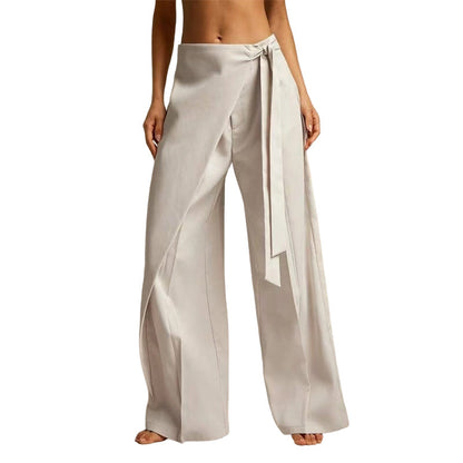 ✨Women's Flowy Wrap Front Wide Leg Pants