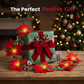 😍 🎄 Poinsettia Flower String Lights – 2M Warm LED Garland with Red Flowers & Holly Leaves