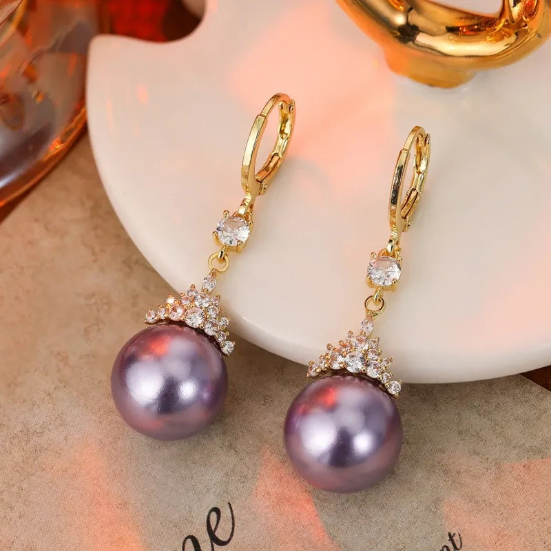 ✨Elegant Shiny French-Style Faux Pearl Earrings