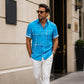 ☀️👔 LIMITED-TIME  ! Men’s Geometric Print Relaxed-Fit Button-Down Shirt – Soft Summer Feel, Roomy Comfort & Vacation-Ready Style ✨