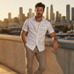 ☀️👔 LIMITED-TIME  ! Men’s Geometric Print Relaxed-Fit Button-Down Shirt – Soft Summer Feel, Roomy Comfort & Vacation-Ready Style ✨