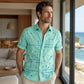 ☀️👔 LIMITED-TIME  ! Men’s Geometric Print Relaxed-Fit Button-Down Shirt – Soft Summer Feel, Roomy Comfort & Vacation-Ready Style ✨