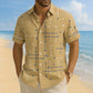 ☀️👔 LIMITED-TIME  ! Men’s Geometric Print Relaxed-Fit Button-Down Shirt – Soft Summer Feel, Roomy Comfort & Vacation-Ready Style ✨