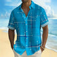 ☀️👔 LIMITED-TIME  ! Men’s Geometric Print Relaxed-Fit Button-Down Shirt – Soft Summer Feel, Roomy Comfort & Vacation-Ready Style ✨