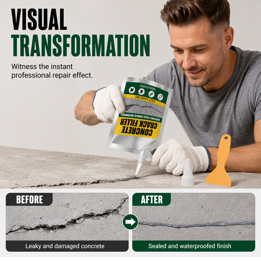 🏆 Last Day Special Price £12.99 ! 🔥Buy 2 Get 1 Free🎁Waterproof Concrete Crack Filler & Sealant