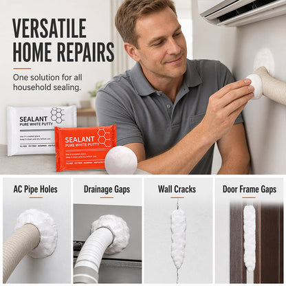 ⏰🧱 Waterproof Wall Hole Sealing Clay for Air Conditioner Pipes — 10-Pack Moldable Sealant Putty for Pipe Gaps & Wall Holes | Tool-Free Application