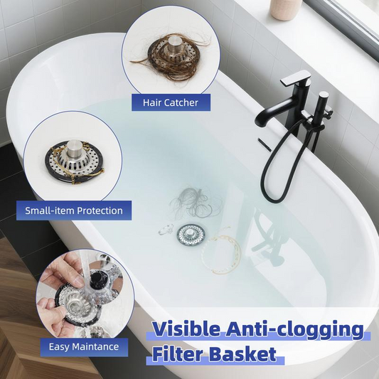🔥 Stainless Steel Kitchen Sink Strainer