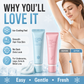 🥳🪒 Gentle Hair Removal Cream – Dual‑care for underarms & bikini area. Plant extracts soothe & moisturise – removes hair without irritation! ✨🛡️