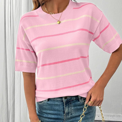 👕 Women's Classic Striped Short-Sleeve T-Shirt
