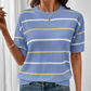 👕 Women's Classic Striped Short-Sleeve T-Shirt