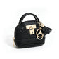 👜💛 LIMITED TIME OFF! 🔑Mini Shell Bag Keychain – PU Leather Lipstick Coin Purse with Golden Padlock & Tassel