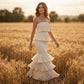 🌸 2026 Fall New Arrival Women’s Strapless Ruffle Maxi Dress