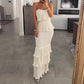 🌸 2026 Fall New Arrival Women’s Strapless Ruffle Maxi Dress