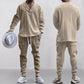 🍂 Men's 2-Piece V-Neck Baggy Sweatshirt & Joggers Set