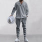 🍂 Men's 2-Piece V-Neck Baggy Sweatshirt & Joggers Set