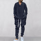 🍂 Men's 2-Piece V-Neck Baggy Sweatshirt & Joggers Set