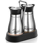 🔥🔥🔥 HOT SALE ！！ ! 🐧 Penguin Design Salt and Pepper Shaker Set, Transparent Glass Bottom Seasoning Dispenser, Large‑Mouth Refillable Spice Container for Kitchen Countertop