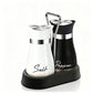 🔥🔥🔥 HOT SALE ！！ ! 🐧 Penguin Design Salt and Pepper Shaker Set, Transparent Glass Bottom Seasoning Dispenser, Large‑Mouth Refillable Spice Container for Kitchen Countertop