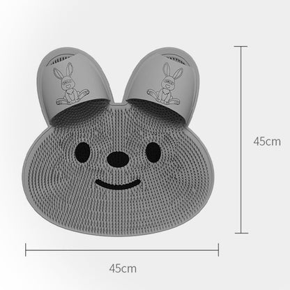 🐰 Cute Bunny Non-Slip Shower Mat 🛁 Exfoliating Silicone Massage Mat