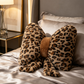 ⏳LAST DAY SALE 🐆🎀Leopard Print Bowknot Throw Pillow– Perfect for sofas, beds & boho decor ✨