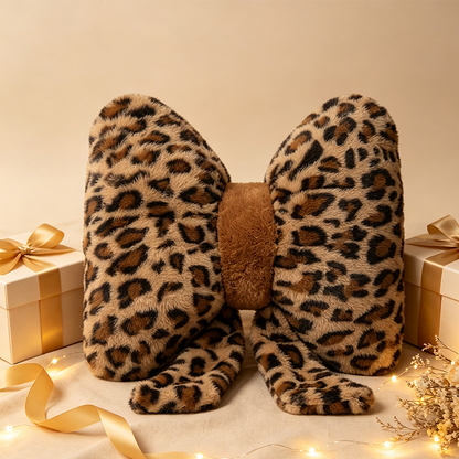 ⏳LAST DAY SALE 🐆🎀Leopard Print Bowknot Throw Pillow– Perfect for sofas, beds & boho decor ✨