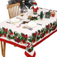 🎄 Waterproof Christmas Tablecloth  🌟 Cozy Holiday Party Table Decor