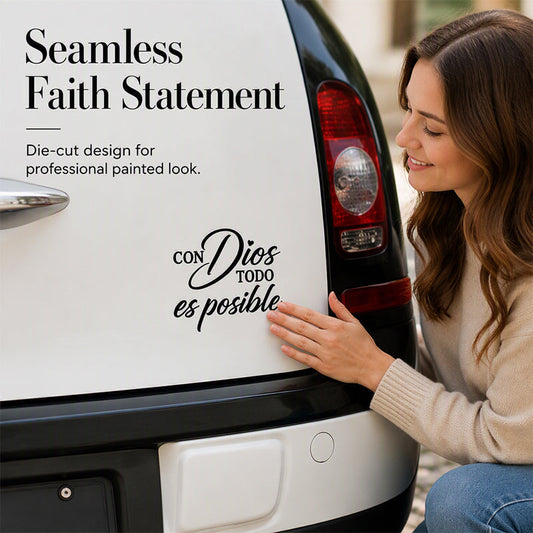 🚗 Spanish Inspirational Quote Car Sticker 🎨 Personalized Style Auto Decal