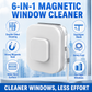 ⚡6‑in‑1 Magnetic Glass Cleaner – 30% wider cleaning area, perfect for high‑rise windows. Dual pads + squeegee – flawless results from the first pass!