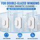 ⚡6‑in‑1 Magnetic Glass Cleaner – 30% wider cleaning area, perfect for high‑rise windows. Dual pads + squeegee – flawless results from the first pass!