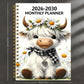 📅 🐮 2026–2030 Monthly Planner ✨ Cute Highland Cow 5-Year Calendar | Large Monthly Blocks for Long-Term Planning