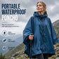 💧 Unisex Waterproof Lightweight Hooded Rain Poncho