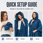 💧 Unisex Waterproof Lightweight Hooded Rain Poncho
