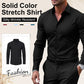 ✨ Men's Silky Wrinkle Resistant Solid Color Stretch Shirt