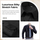 ✨ Men's Silky Wrinkle Resistant Solid Color Stretch Shirt