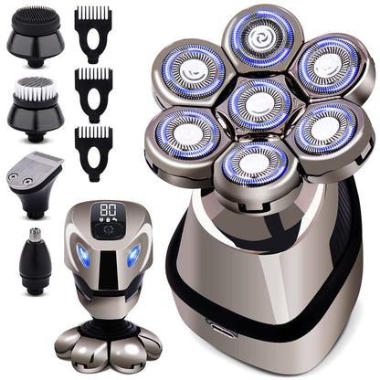 ⚡ 7D Waterproof Head Shaver Kit for Bald Men